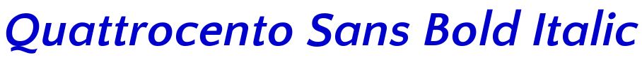 Quattrocento Sans Bold Italic フォント